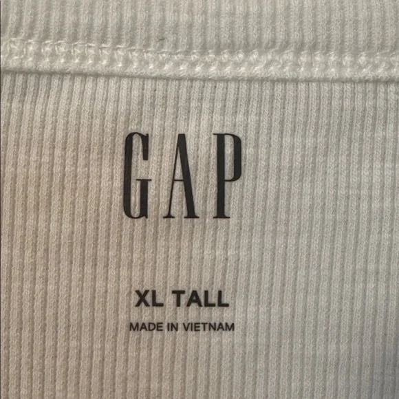 NWT GAP Essential Rib Puff Short Sleeve scoop-neck Knit Top XL Tall. White. - Picture 4 of 6